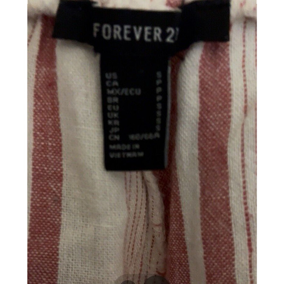 CLEARANCE Women Shorts Linen Blend Pull on SZ SM Forever 21 Elastic Beach Sport - Picture 4 of 5